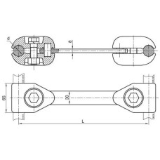 Распорки дистанционные типа РГ 600x42.4x46.5 мм РГ-5-600