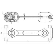 Распорки дистанционные типа РГ 400x21.6x26.6 мм РГ-3-400