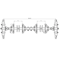 Распорки межфазные изолирующие типа РМИ на напряжение 110-220 кВ конструкция 1 2650x6800x1070 мм РМИ 100-110-H-П4-4