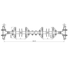 Распорки межфазные изолирующие типа РМИ на напряжение 110-220 кВ конструкция 2 2650x6800x1070 мм РМИ 30-110-H-П2-4
