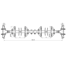Распорки межфазные изолирующие типа РМИ на напряжение 110-220 кВ конструкция 2 4400x6800x2030 мм РМИ 30-220-H-П3-4