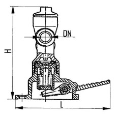 Штуцерный самозапорный отсекающий клапан Бр