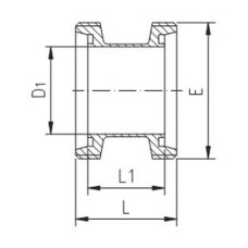 Соединительная часть GG 100x100x108 мм AISI 304