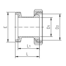 Соединительная часть GK 10x22.5x38 мм AISI 316L