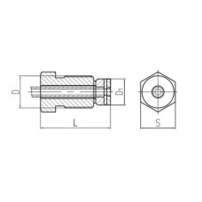 Стальное соединение ввертное 6x400 мм 556-03.294-4 2Г-6-40(400)