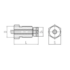 Стальное соединение ввертное 6x200 мм 556-03.294-3 2Г-6-20(200)