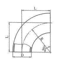 Теплоизоляционные отводы 90 градусов 108x40 мм НГ ГОСТ 23208-2003