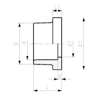 Винипласт втулка под фланец 125x16x74 мм НПВХ ISO 15493